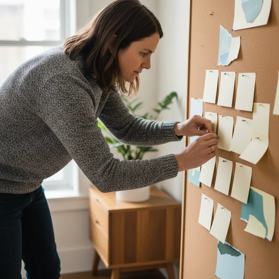 Pinning notes to a board