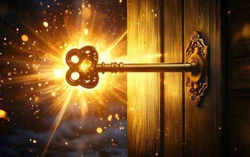 A key in a lock